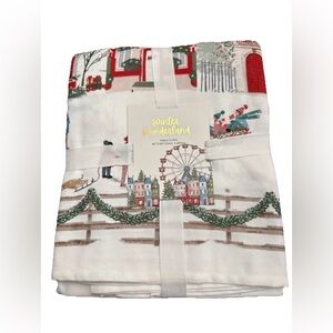 Winter Wonderland Mireille Designs Christmas Tablecloth 60”X 102” 100% Hand Made